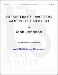 Sometimes, Words Are Not Enough piano sheet music cover Thumbnail